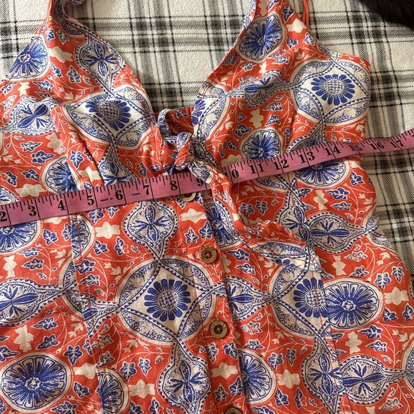 Maeve For Anthropologie Linen Viscose Floral SlimMini Dress Blue In Motif NWOT S - Picture 15 of 16